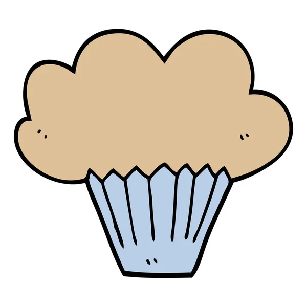 Rajzfilm Doodle Muffin Vektor Ábra — Stock Vector
