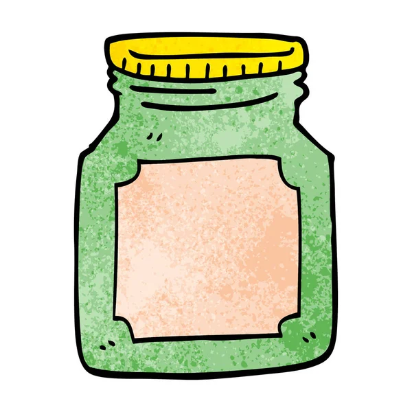 Cartoon Doodle Empty Jar — Stock Vector
