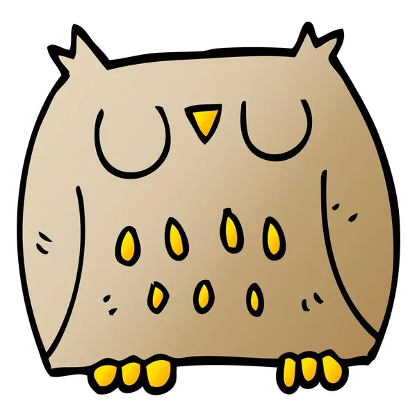 Cartoon Doodle Cute Owl — Stock Vector