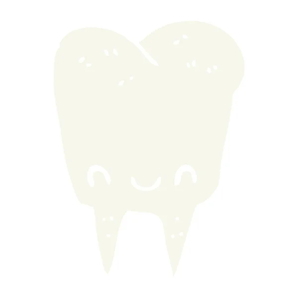 平板彩色卡通牙齿 — 图库矢量图片