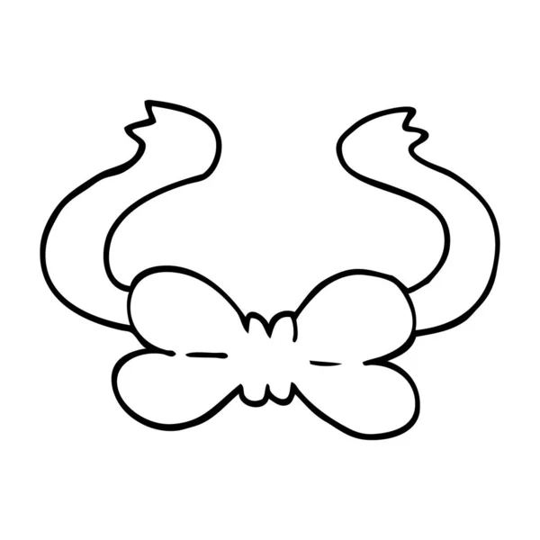 Linea Disegno Papillon Cartone Animato — Vettoriale Stock