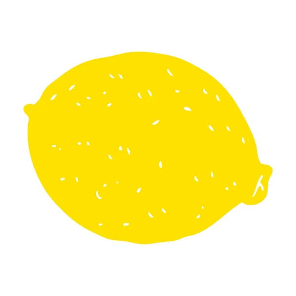 Flat Color Illustration Lemon — Stock Vector