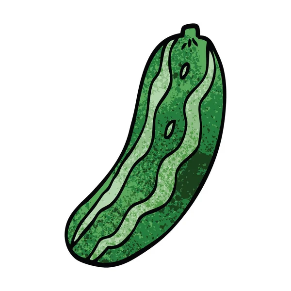 Desenho Animado Doodle Pepino Planta — Vetor de Stock