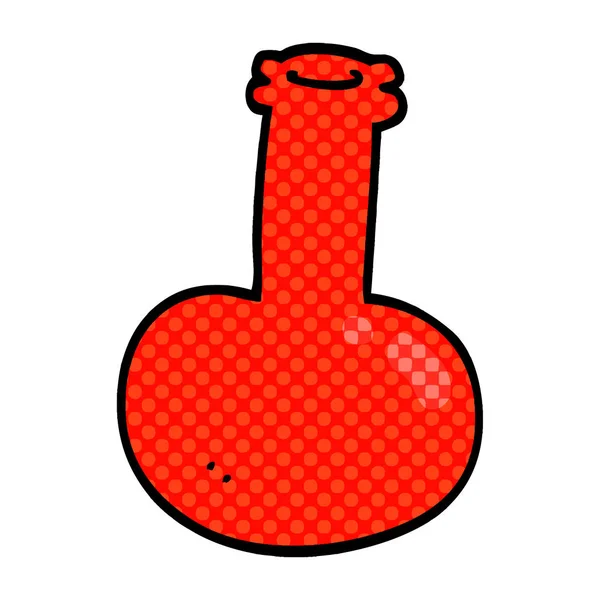 Kreslený Doodle Červená Váza — Stockový vektor