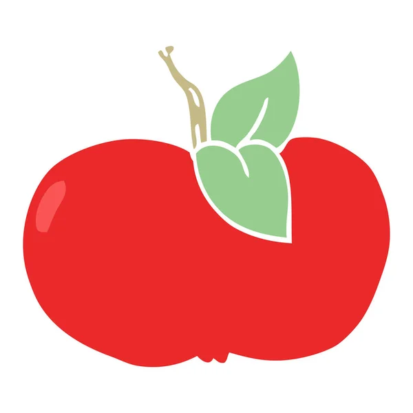 Dibujos Animados Garabato Jugosa Manzana — Vector de stock