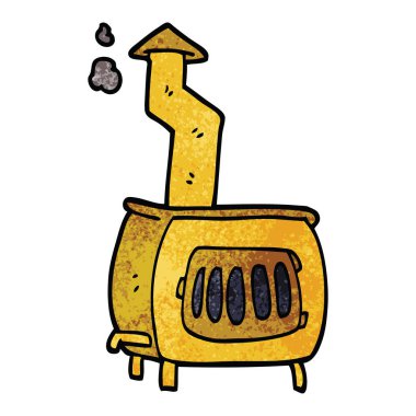 çizgi film doodle eski ahşap brülör