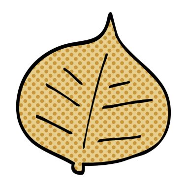 çizgi film doodle yaprak, vektör çizim 