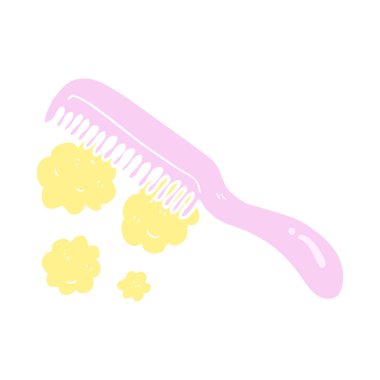 tarak düz renkli çizimi