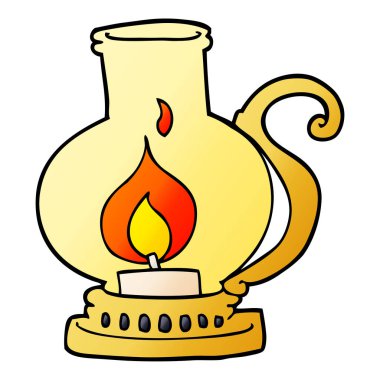 çizgi film doodle fener beyaz arka plan üzerinde