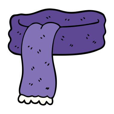 çizgi film doodle kış eşarp