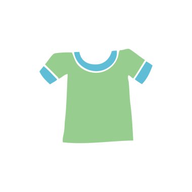 düz renk tarzı çizgi film tee gömlek