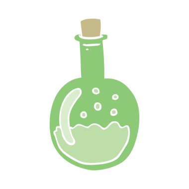 düz renk tarzı çizgi film iksir