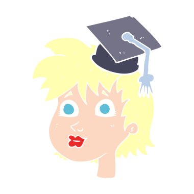 Lisansüstü kadın düz renkli çizimi