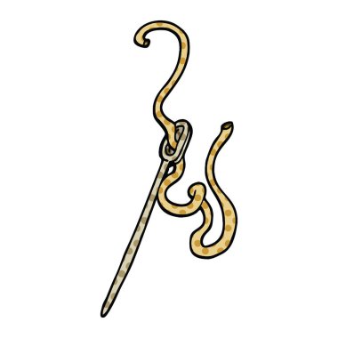 çizgi roman tarzı çizgi film iğne ve iplik