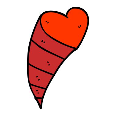 çizgi film çekim kalp dekoratif unsur doodle