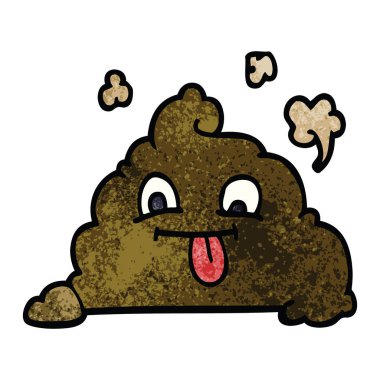 çizgi film doodle kaka beyaz arka plan üzerinde