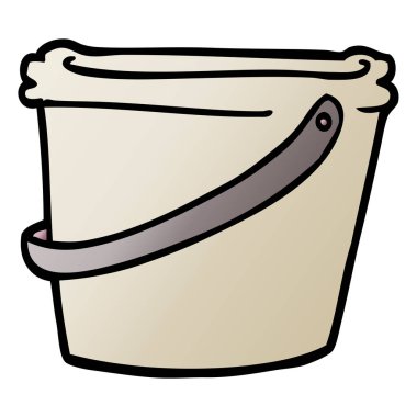 çizgi film doodle kova beyaz arka plan üzerinde