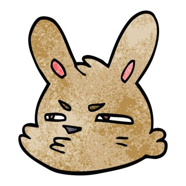 çizgi film doodle huysuz tavşan