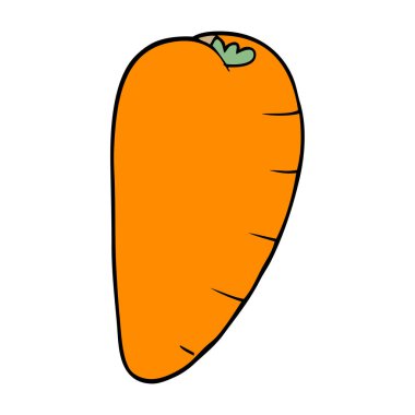 Doodle sebze, renkli vektör çizim karikatür