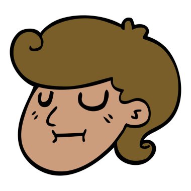 çizgi film doodle bir kızlar yüz