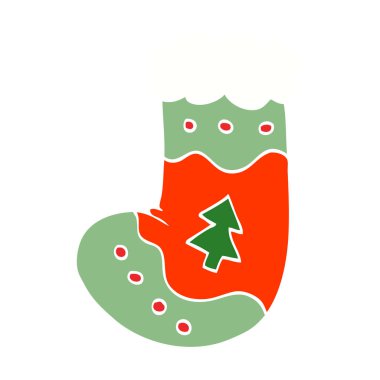 çizgi film doodle Noel çorap