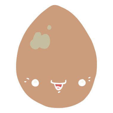 düz renk tarzı çizgi film yumurta