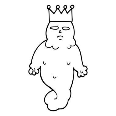 siyah beyaz çizgi film ürkütücü hayalet Kral