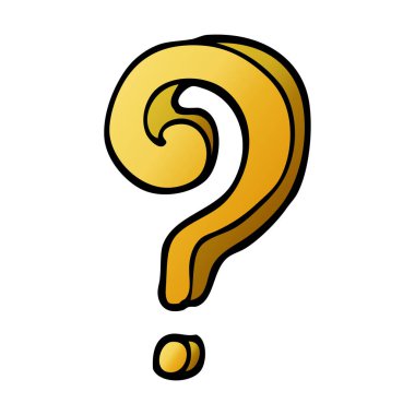 vektör degrade illüstrasyon karikatür soru işareti