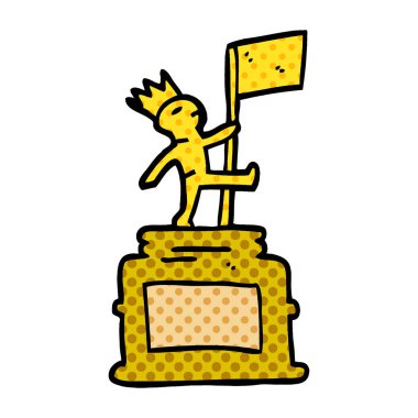 çizgi film doodle anıt heykeli