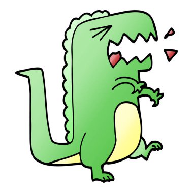 çizgi film doodle kükreyen t rex