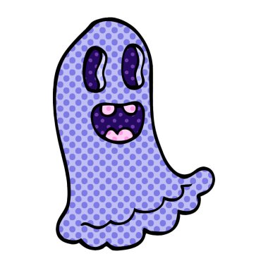 Doodle ürkütücü hayalet çizgi film