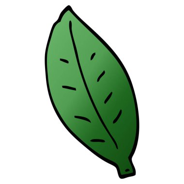 çizgi film doodle yaprak, vektör çizim 