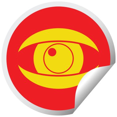 bakan göz grafik vektör dairesel peeling etiket