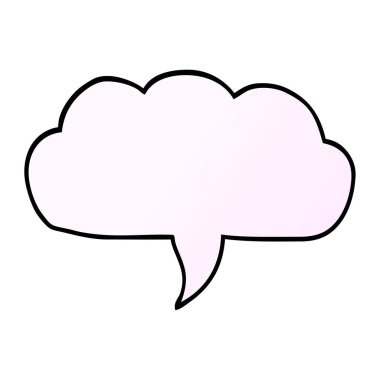 çizgi film doodle bulut konuşma balonu