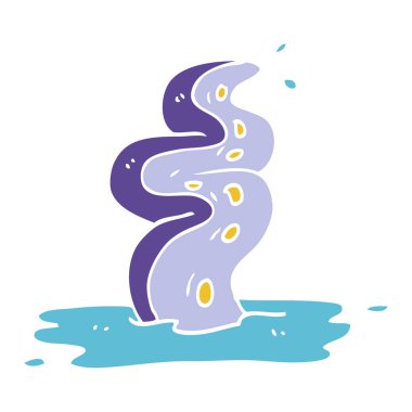 çizgi film doodle ürkütücü dokunaç