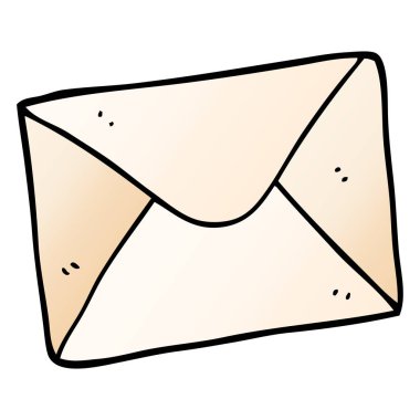 çizgi film doodle mektup vektör çizim 