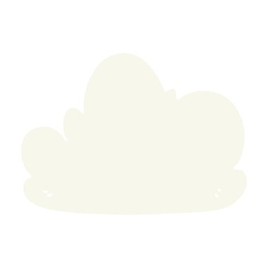 düz renk tarzı çizgi film bulut