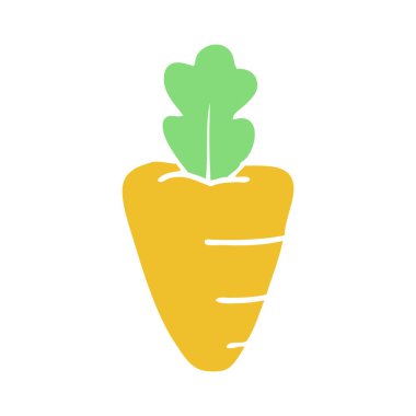 Doodle sebze, renkli vektör çizim karikatür