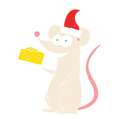 Noel fare düz renkli çizimi