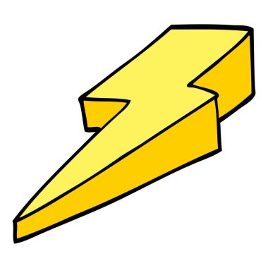 çizgi film doodle dekoratif şimşek