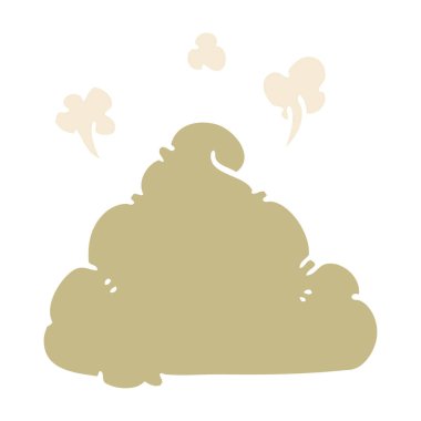 çizgi film doodle kaka beyaz arka plan üzerinde