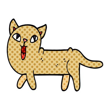 çizgi film doodle komik kedi