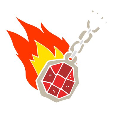 düz renk illüstrasyon sihirli kolye