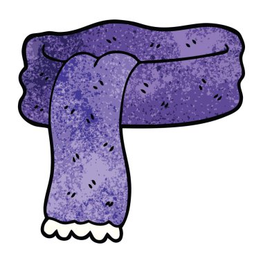 çizgi film doodle kış eşarp