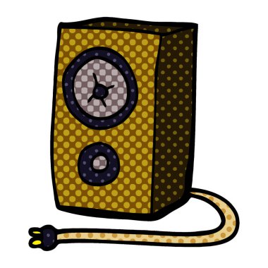 çizgi film doodle eski ahşap hoparlör