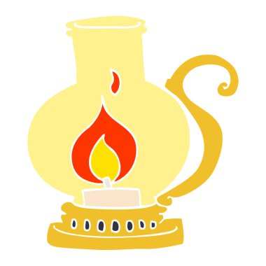 çizgi film doodle fener beyaz arka plan üzerinde