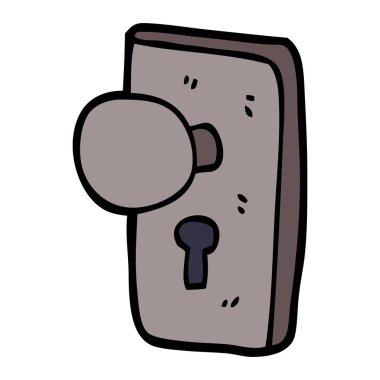 çizgi film doodle anahtar deliği