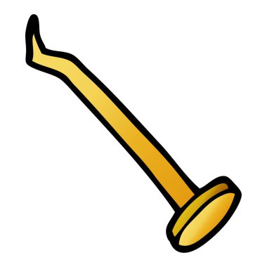 karikatür doodle çivi, vektör, illüstrasyon