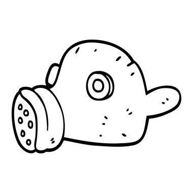 çizgi çizme çizgi film gaz maskesi