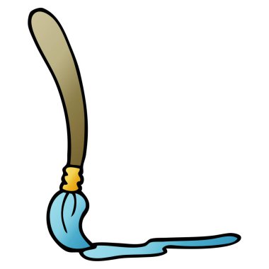 çizgi film doodle boya fırçası